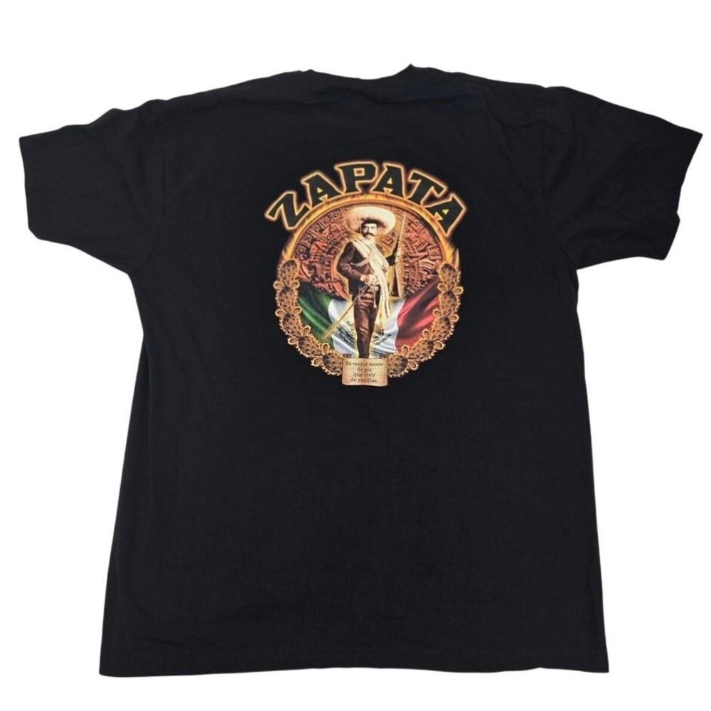 US Army Emiliano Zapata T Shirt Men's 2XL Black Mashup‎ Graphic Streetwear